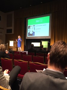Author Amy Wilkinson delivers keynote at Techbuzz Spring 2015 at the Sphinx Club in Washington, DC.